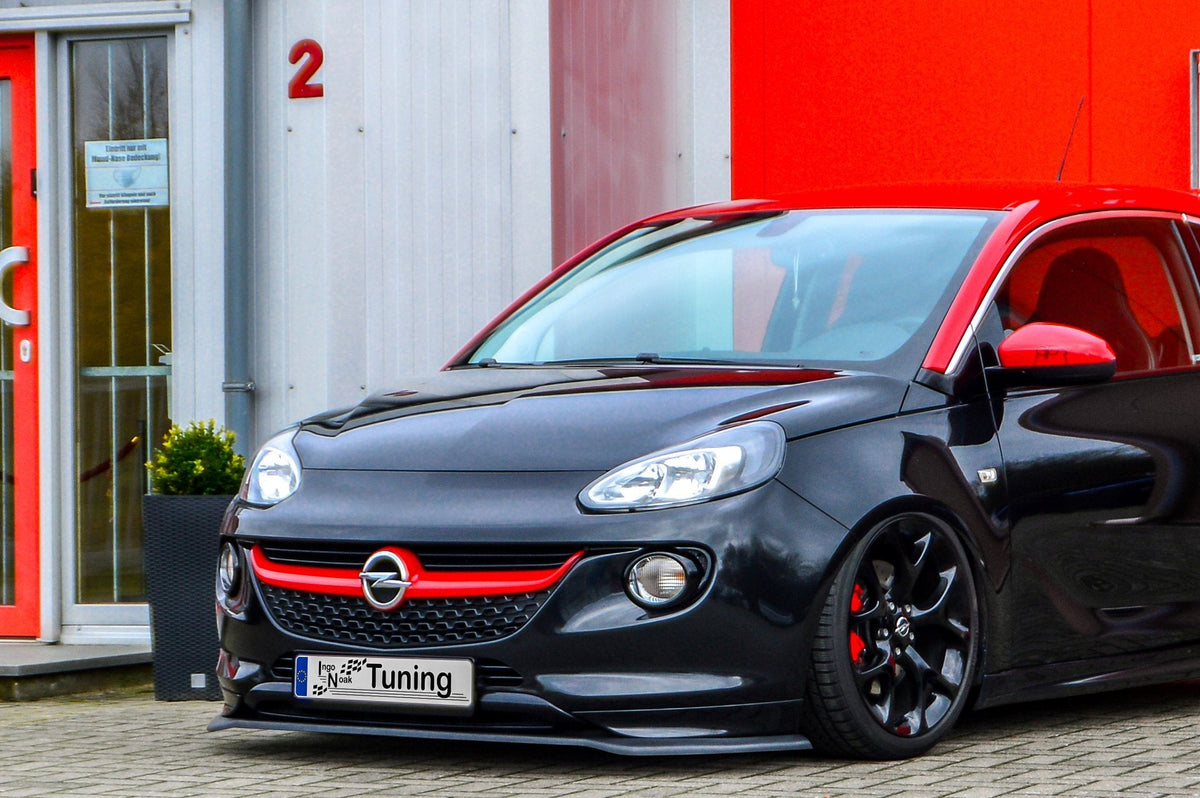 Opel Adam S Frontspoilerlippe von Ingo Noak Tuning, passend für Modelle ab 2015, aus hochwertigem Material.