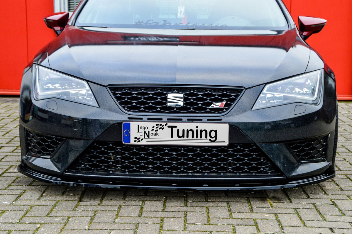 Frontspoilerlippe für Seat Leon 3 5F FR und Cupra, Ingo Noak Tuning, aus hochwertigem Material, zeigt das sportliche Design.