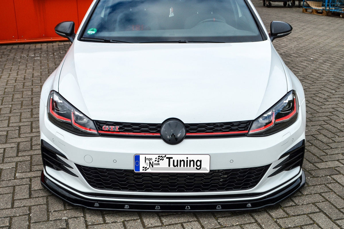 Frontspoiler für VW Golf 7 GTI TCR von Ingo Noak Tuning, hochwertiges Spoilerschwert mit aerodynamischem Design.