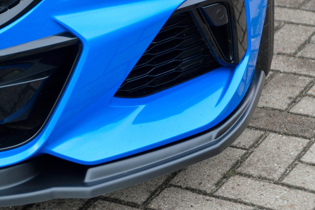 Vordere Frontspoilerlippe für BMW Z4 G29 M-Paket, Ingo Noak Tuning, aus schwarzem Kunststoff, zeigt das sportliche Design.