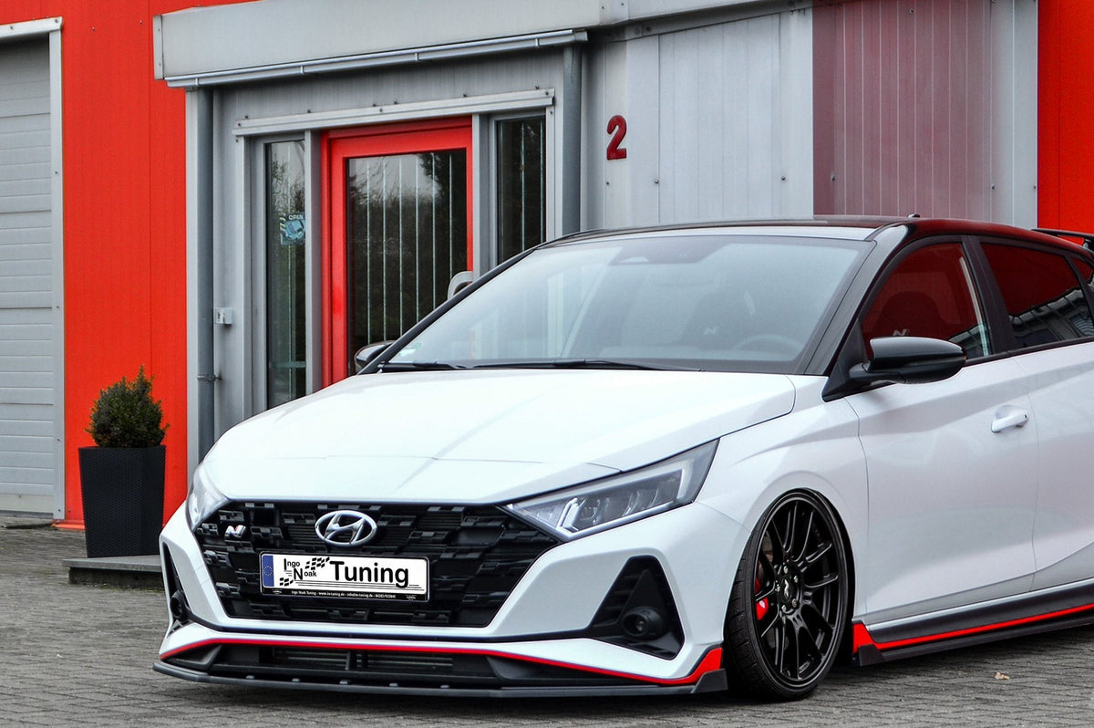 Frontspoilerlippe mit Wing für Hyundai i20N Performance, Ingo Noak Tuning, aerodynamischer Auto-Frontschutz
