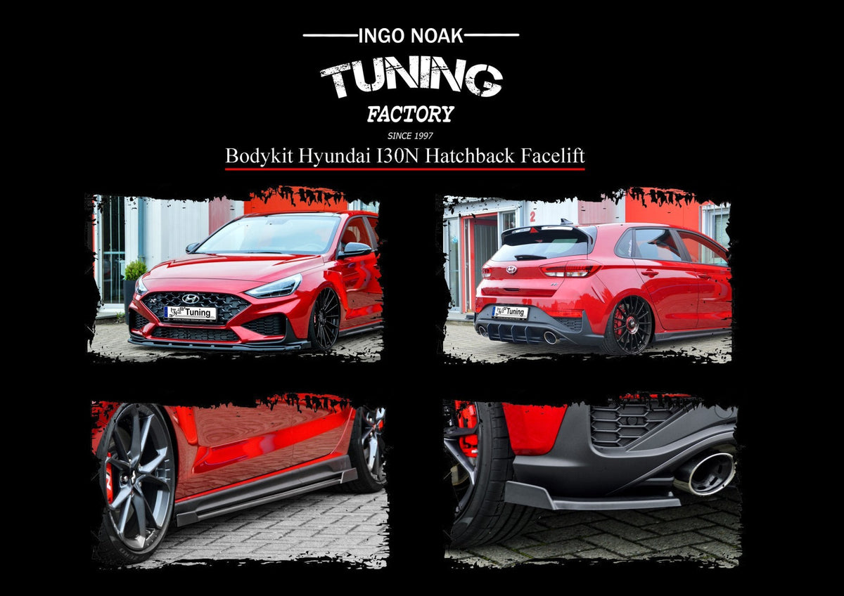 Ingo Noak Tuning Bodykit für Hyundai i30N ab 2021, Performance Facelift, front- und heckstoßstange, sportliches Design