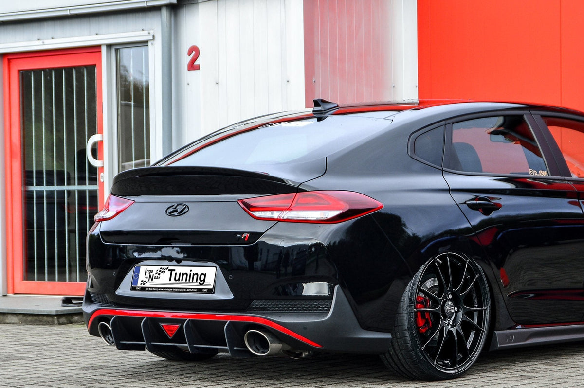 Ingo Noak Tuning Bodykit für Hyundai i30N Fastback Facelift ab 2021, sichtbare Front- und Seitenteile, sportliches Design