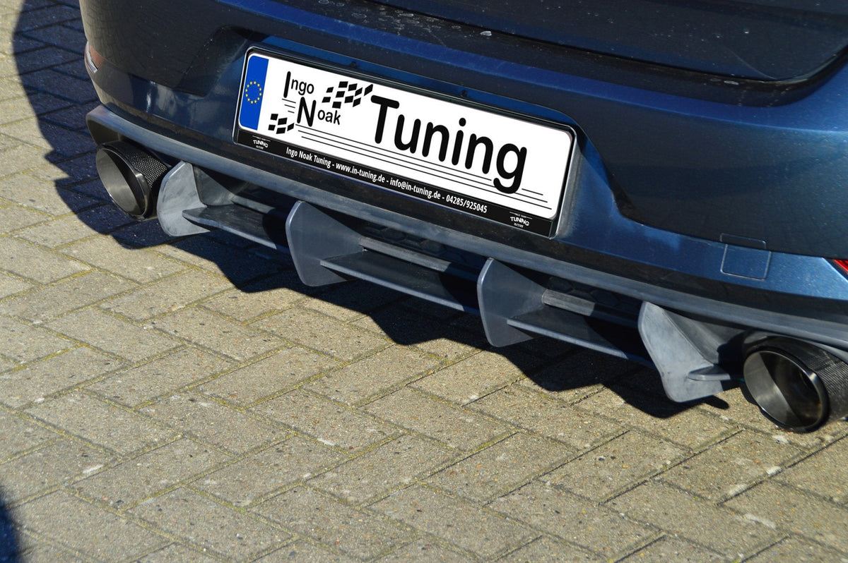 Heckansatz Diffusor Version 2 für VW Golf 7 GTI und Performance Facelift, von Ingo Noak Tuning, aus robustem Kunststoff.