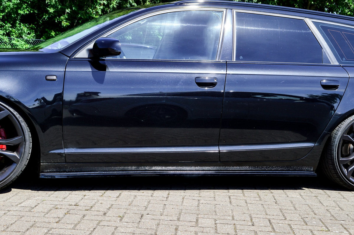 Seitenschweller für Audi A6 4F S-Line, schwarz, aus Kunststoff, von Ingo Noak Tuning, passend für Baujahr 2004-2011