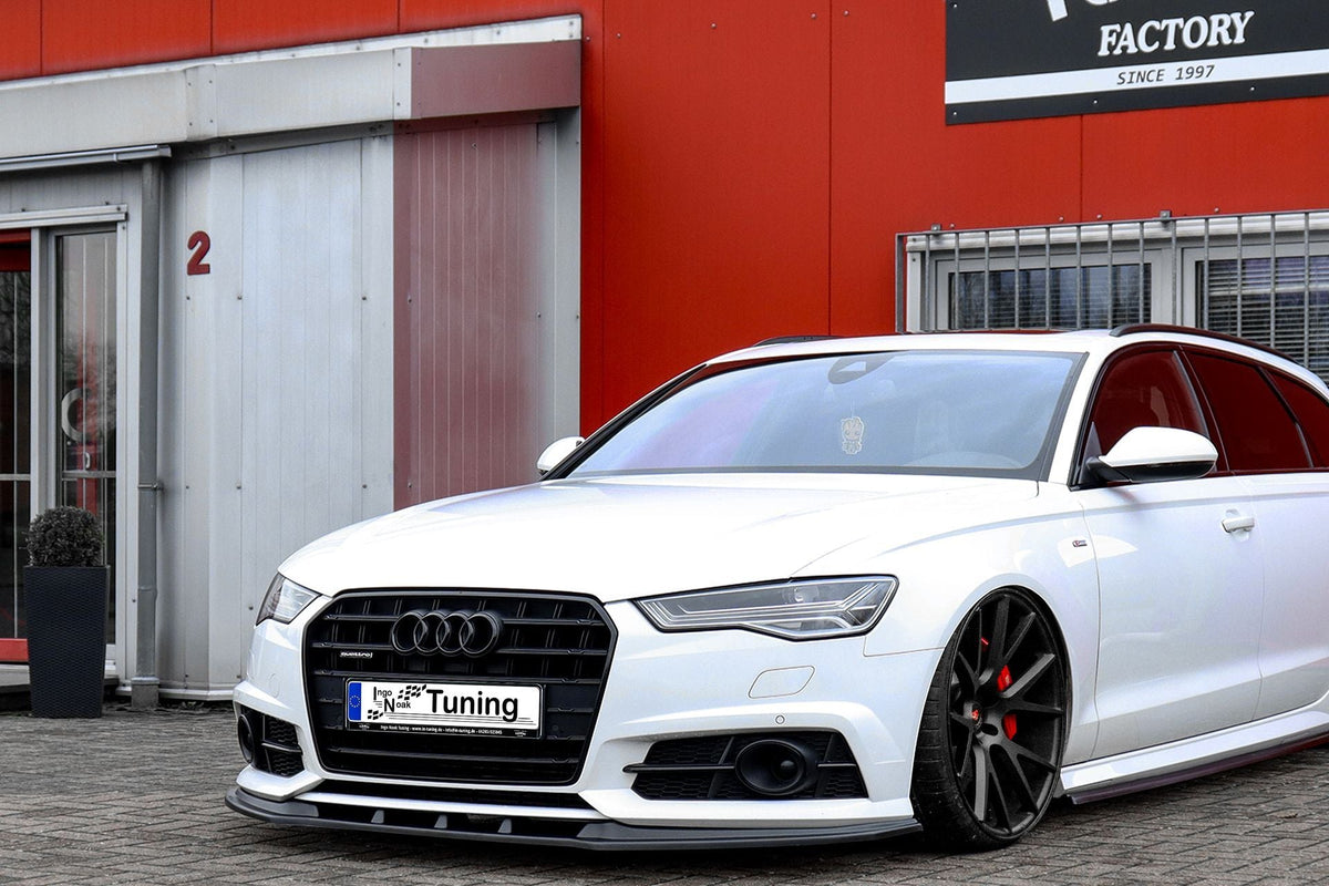 Frontspoilerlippe V2 für Audi A6 S-Line+ S6 4G C7, Ingo Noak Tuning, aus hochwertigem Material, zeigt die sportliche Fahrzeugfront.