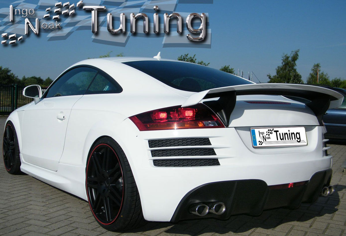 GFK Heckspoiler Ducktail für Audi TT 8J Coupe Roadster, aus robustem GFK, von GFK Ingo Noak Tuning, auf dem Fahrzeug montiert