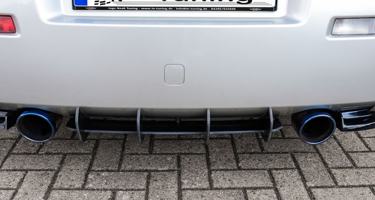 Gefräster Heckansatz mit Finnen aus ABS für Nissan 350Z Coupe+Roadster - Ingo Noak Tuning