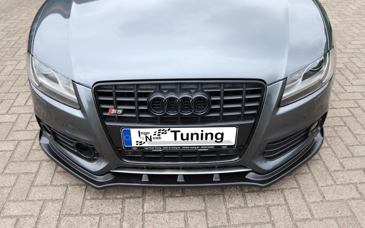 Cuplippe Frontspoilerlippe mit Wings aus ABS für Audi S5 B8