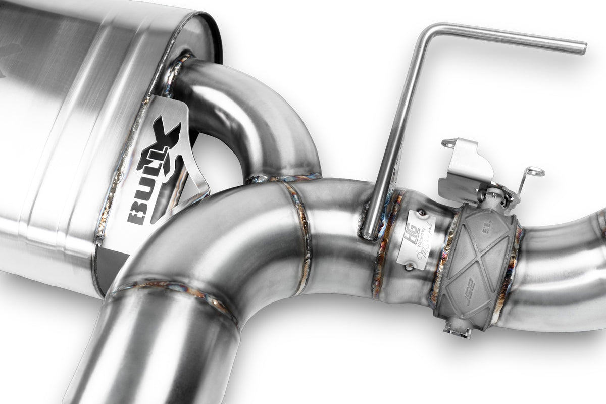 EGO-X Abgasanlage 3,5"/ 89mm BMW 320i/420i G2x (für Modelle ohne Klappe ab Werk) (mit ECE*)