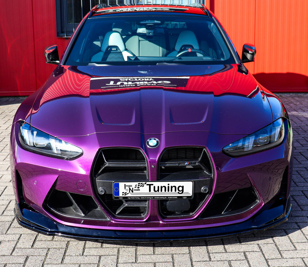 Frontspoilerlippe für BMW M3 G80/G81 von Ingo Noak Tuning, aus ABS-Kunststoff, für sportliches Design und verbesserten Abtrieb