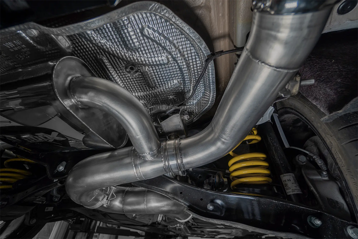 EGO-X Abgasanlage 3,5" VW Golf 8 R (Exportversion ohne ECE)