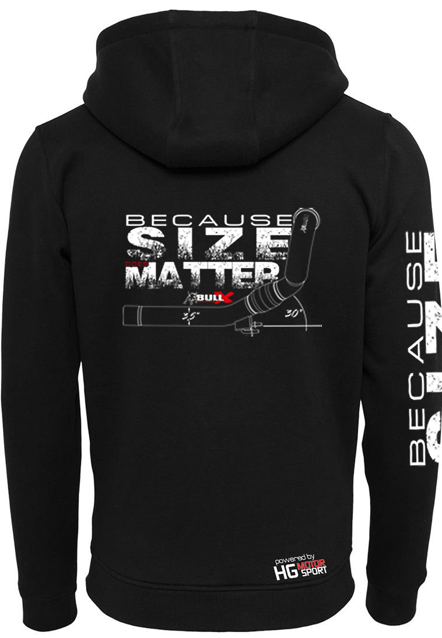 Bull-X Zip-Hooded-Sweater "Size does matter"