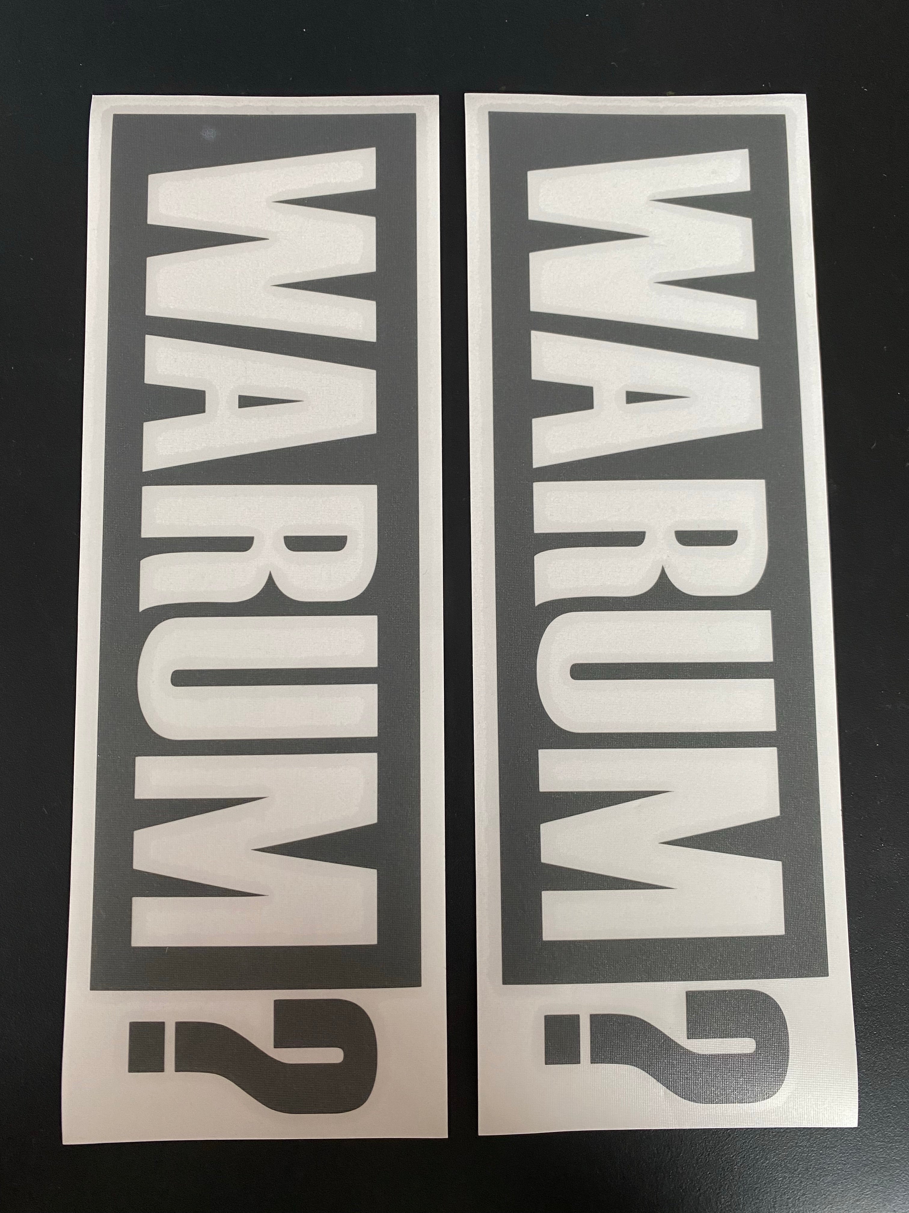 WARUM? AUFKLEBER 2 Stück