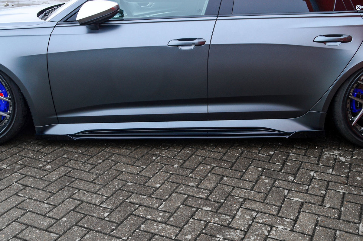 Seitenschweller mit Wing vorne und hinten für Audi RS6 C8 Bj .ab.2019- - Ingo Noak Tuning