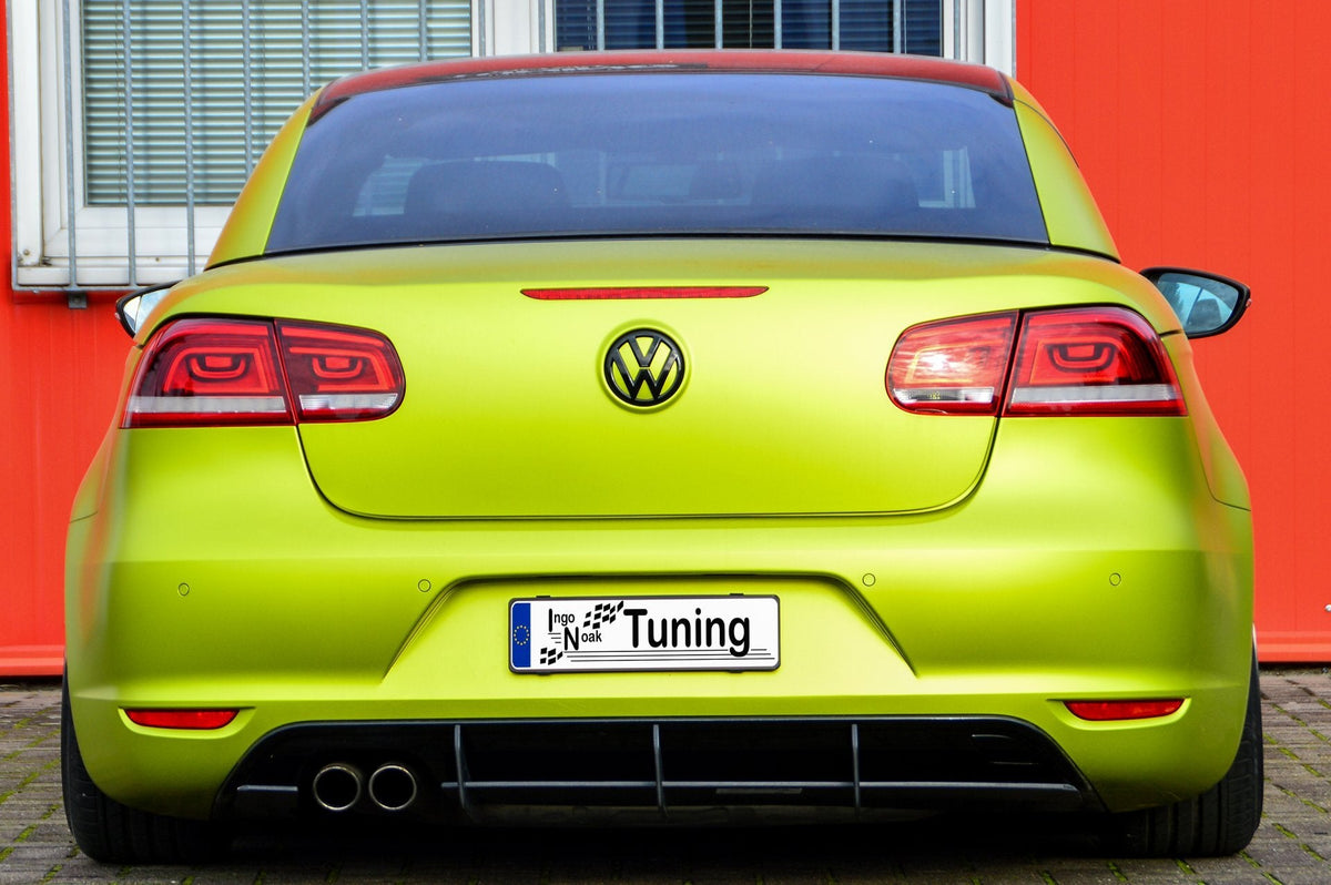 Gefräster Heckansatz mit Finnen für VW Eos