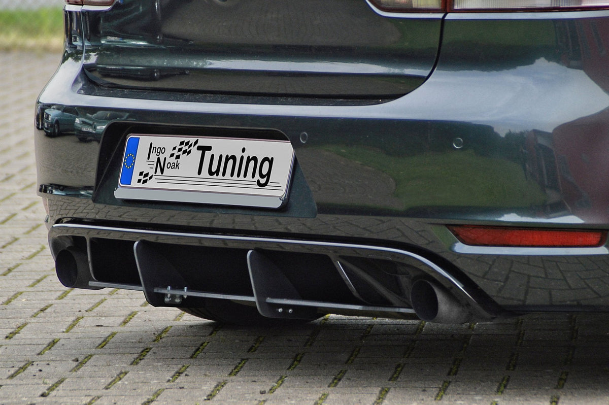 Heckansatz mit Finnen für VW Golf 6 GTI und Edition 35, Ingo Noak Tuning, hochwertige Karosseriepartie, sportliches Design