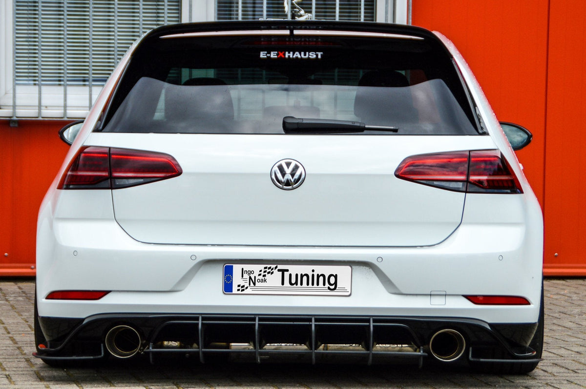 Racing Heckansatz Diffusor mit Seitenteilen für VW Golf 7 GTI TCR, schwarzes Tuning-Teil von Ingo Noak Tuning