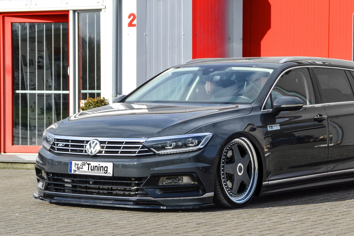 Frontspoilerlippe für VW Passat 3G B8 R-Line von Ingo Noak Tuning, zeigt die sportliche Stoßstange mit Spoiler-Design