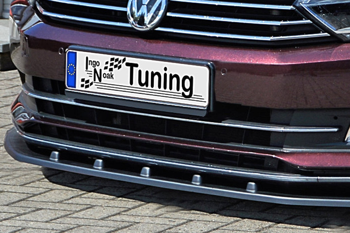 Frontspoilerlippe für VW Passat 3G B8, Ingo Noak Tuning, aus hochwertigem Material sichtbar auf dem Fahrzeug.