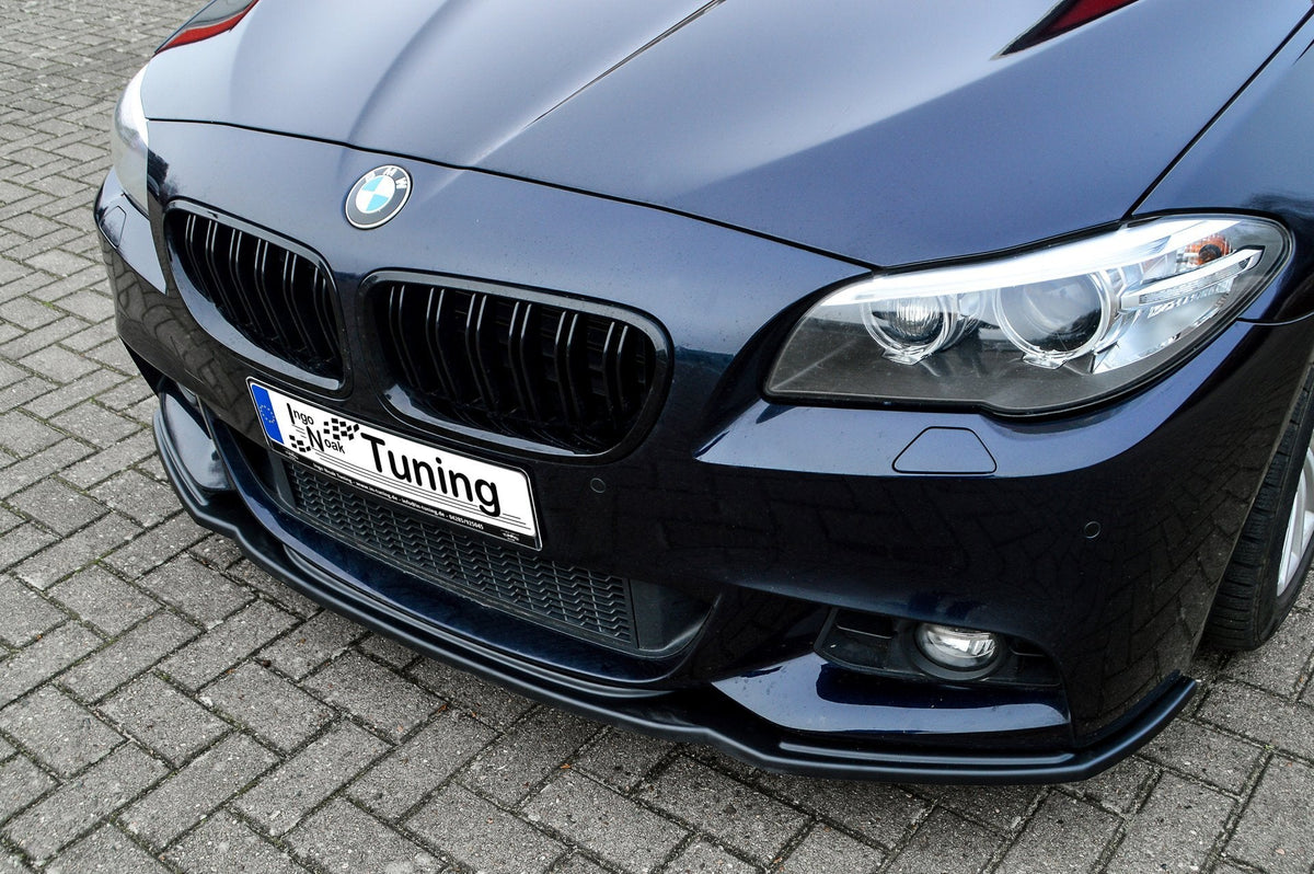 Frontspoilerlippe Cuplippe für BMW 5er F10 F11 M-Paket, schwarze Tuning-Frontspoilerlippe, Ingo Noak Tuning, aerodynamisches Design