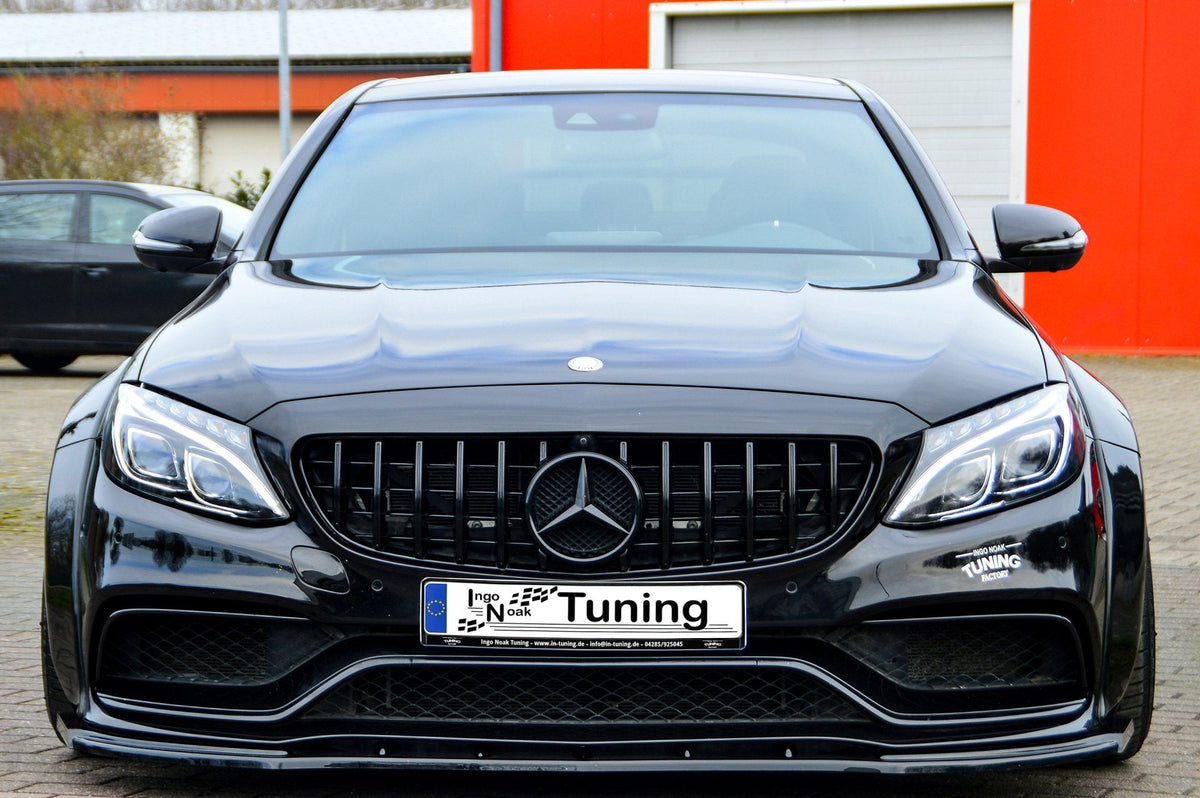 Frontspoilerlippe für Mercedes C-Klasse C63 AMG W205, C205, A205, S205 – Ingo Noak Tuning, zeigt die sportliche Carfront-Optik