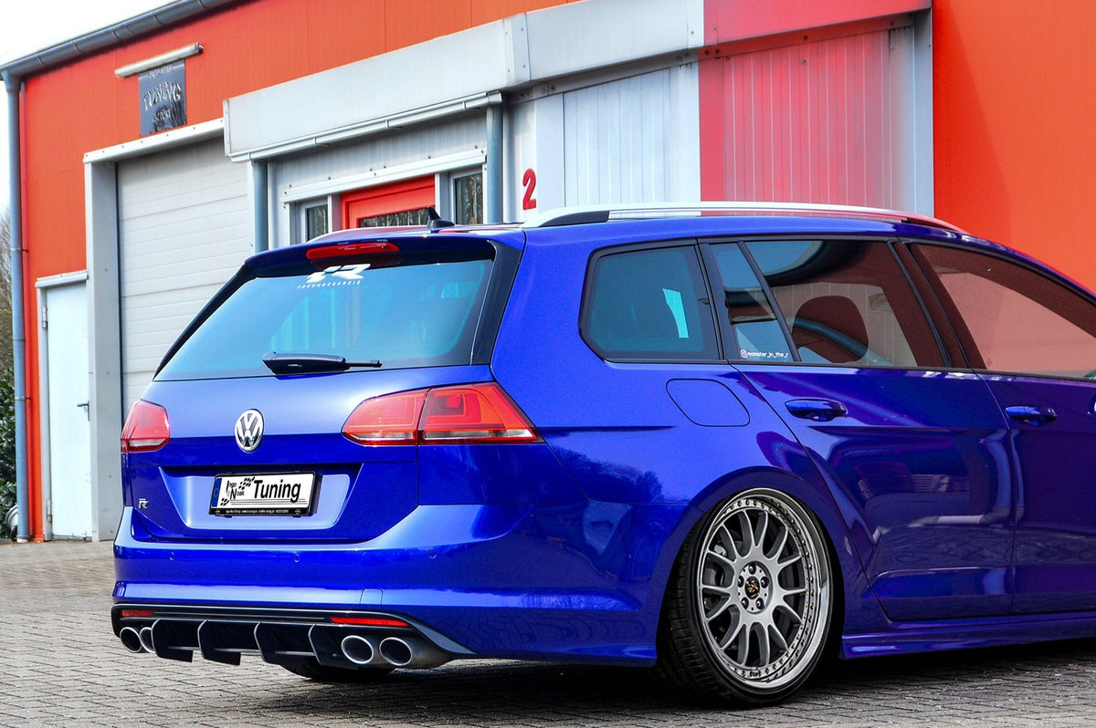 Racing Heckansatz Diffusor für VW Golf 7 R Variant Vorfacelift, schwarz, aus hochwertigem Material, sichtbar im Bild