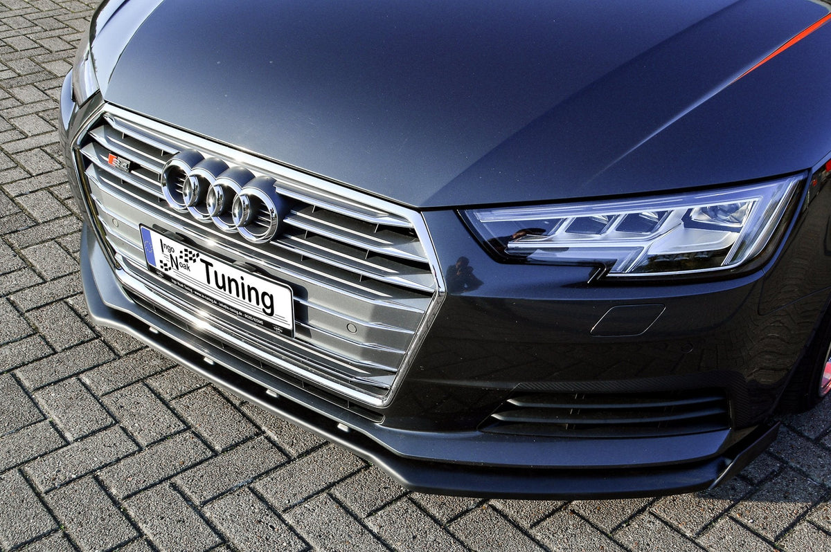 Frontspoilerlippe mit Wings für Audi A4 B9 ab 2015-2019, Ingo Noak Tuning, aus Kunststoff, passend für Auto-Frontstoßstange