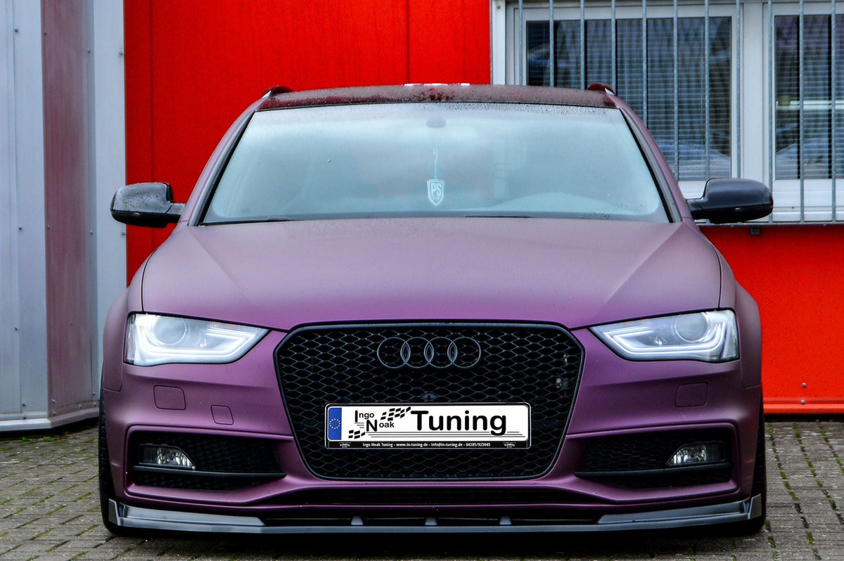 Cup Frontspoilerlippe mit Wings für Audi A4+ S4 B8 Facelift S-Line Bj. 2011-2015