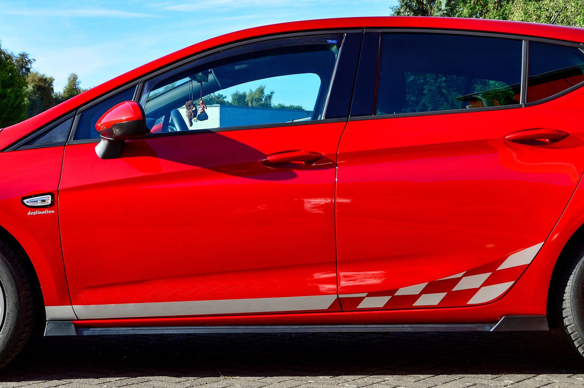 Seitenschweller mit Wings v+h für Hyundai I30 N-Line ab 2021, Ingo Noak Tuning, optisch ansprechendes Tuning-Element