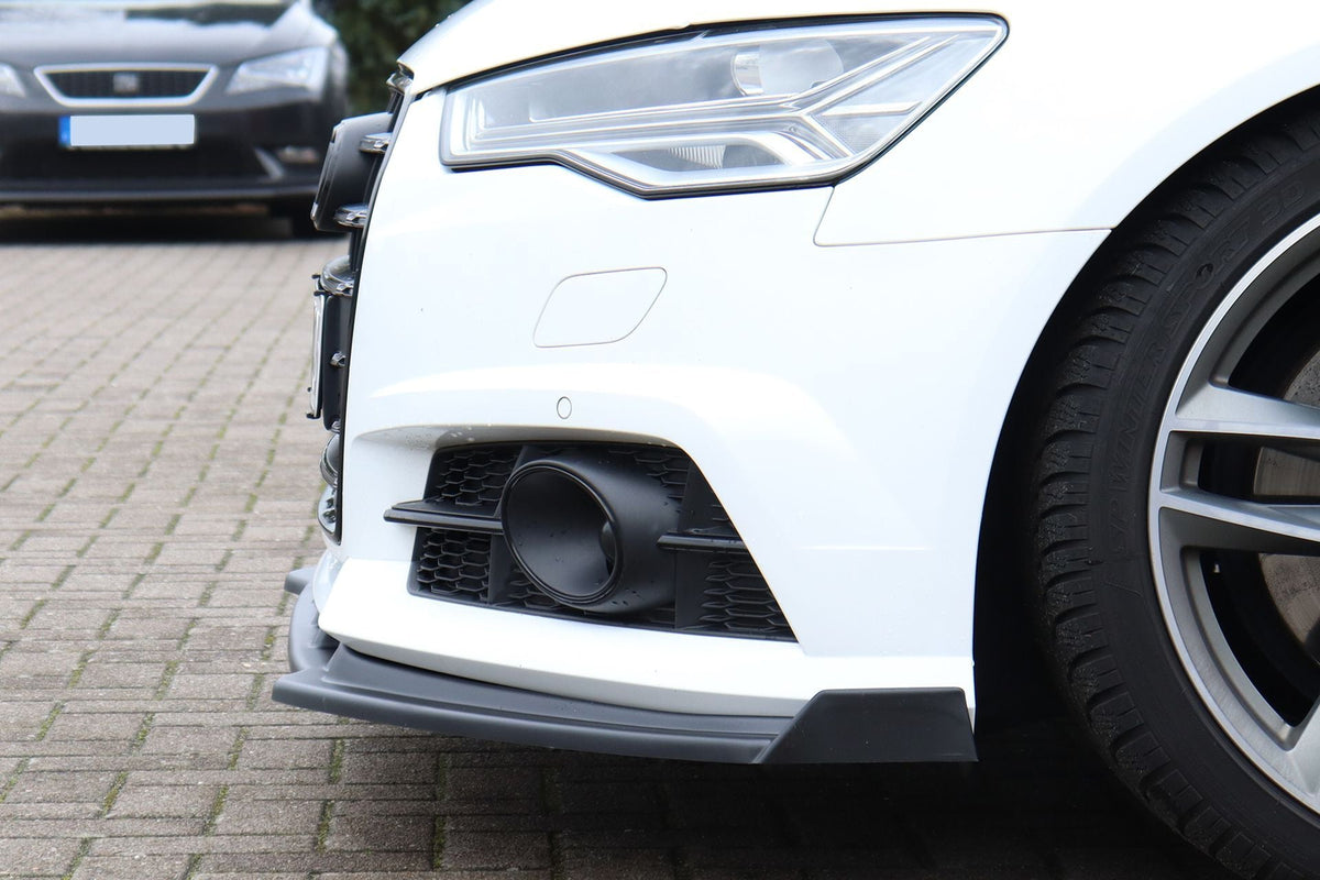 Frontspoilerlippe mit Wings für Audi A6 S-Line+ S6 4G C7, in Wagenfarbe lackiert, für sportlichen Look und verbesserten Abtrieb