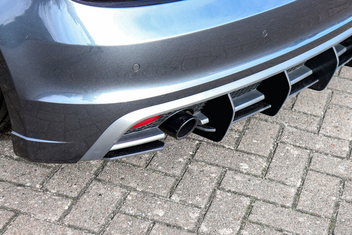 Racing-Heckansatz Diffusor für Audi A1 8X S-Line, schwarz, aus Kunststoff, passend für Modelle 2010-2014, von Ingo Noak Tuning