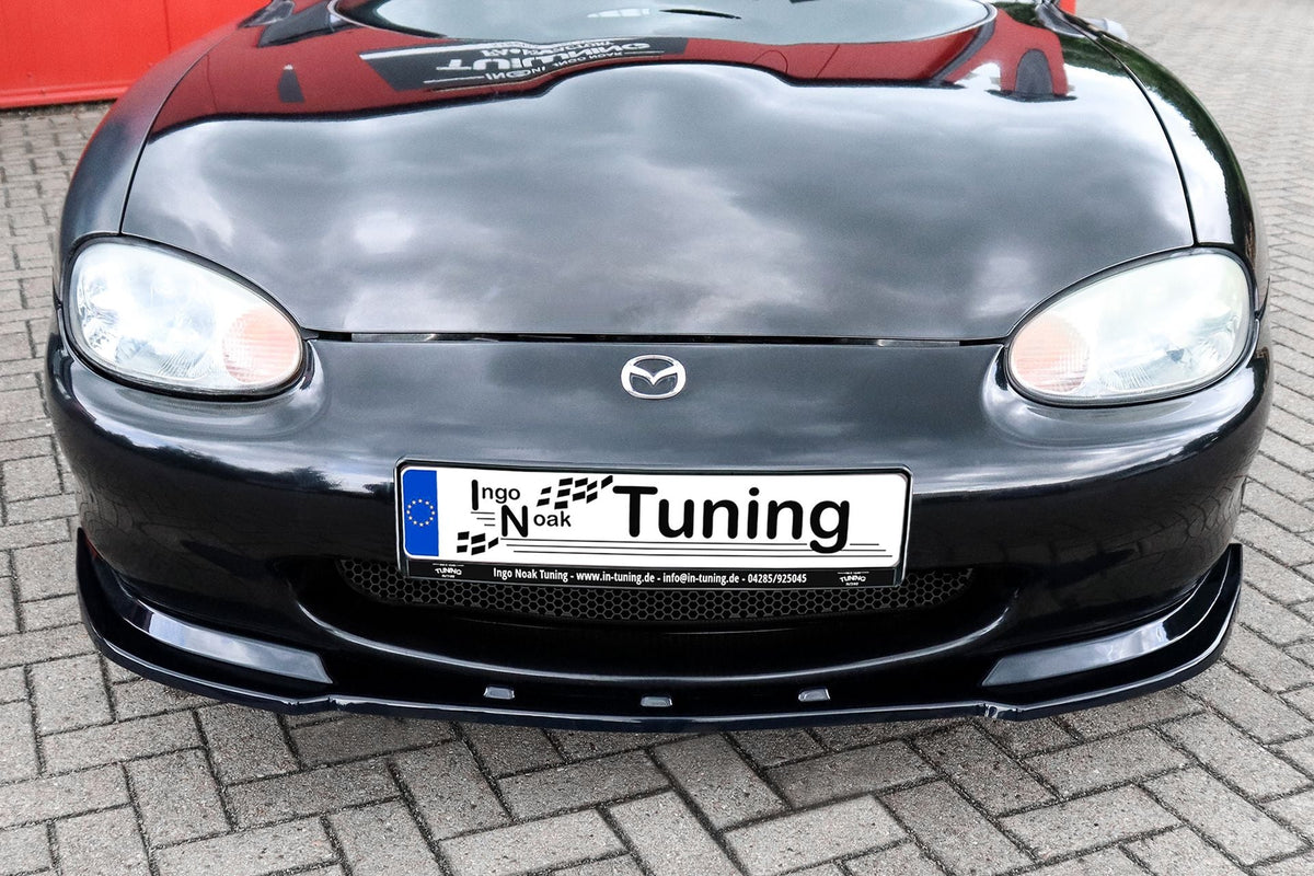Vordere Spoilerlippe aus ABS für Mazda MX5 NB, Ingo Noak Tuning, zeigt das aerodynamische Frontsplitter-Design.