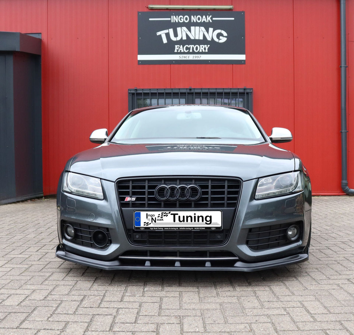 Cuplippe Frontspoilerlippe mit Wings aus ABS für Audi A5 B8