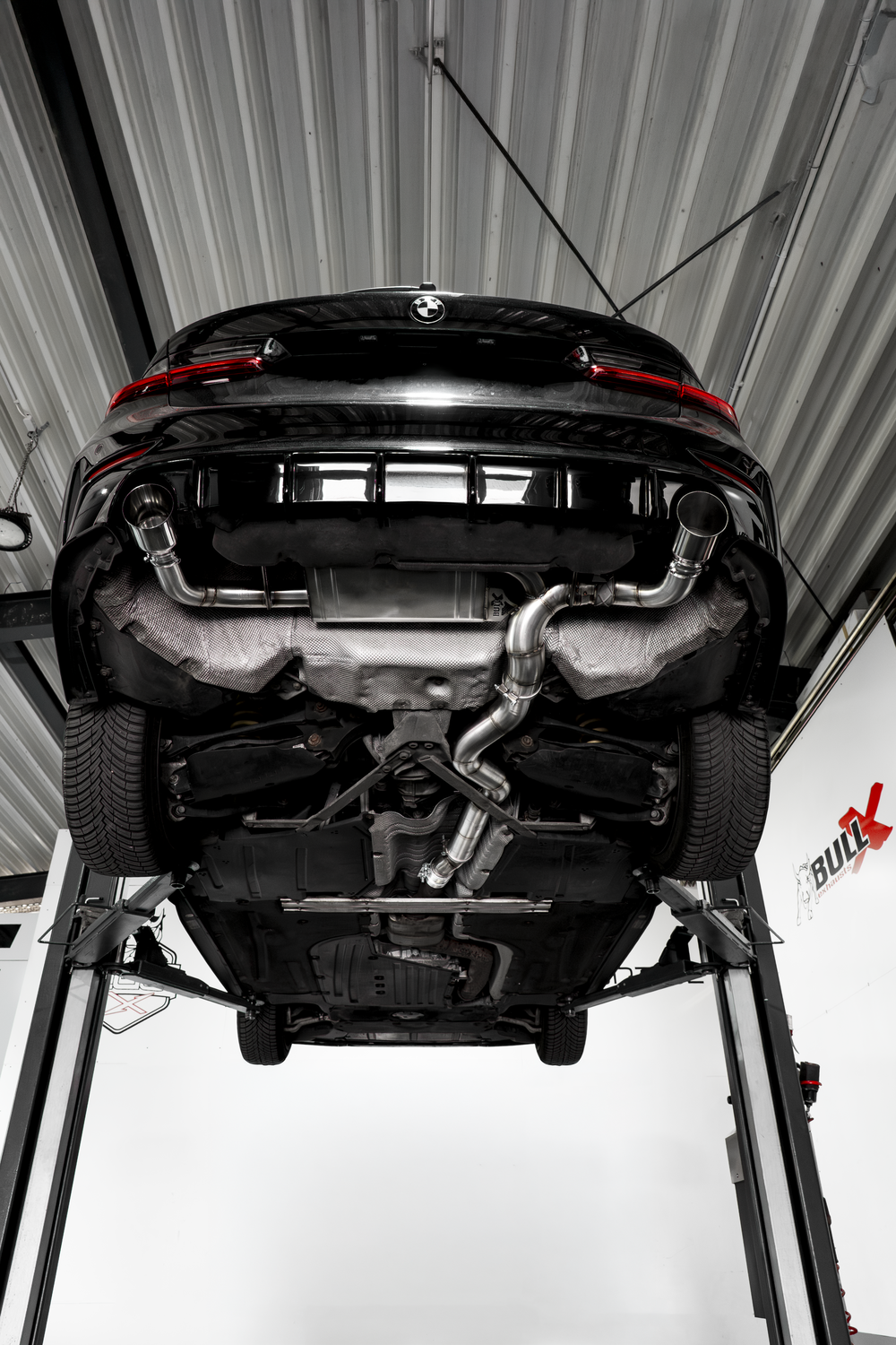 EGO-X Abgasanlage 3,5"/ 89mm BMW 320i/420i G2x (für Modelle ohne Klappe ab Werk) (mit ECE*)