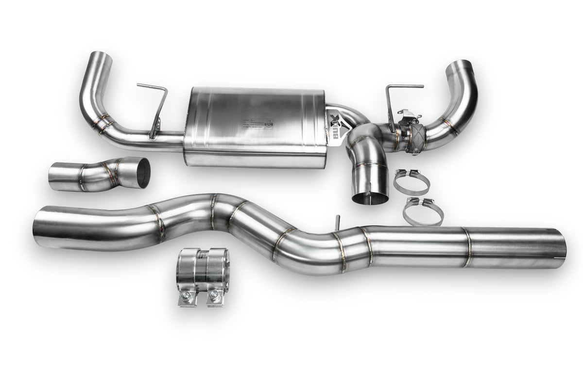 EGO-X Abgasanlage 3,5"/ 89mm BMW 320i/420i G2x (für Modelle ohne Klappe ab Werk) (mit ECE*)