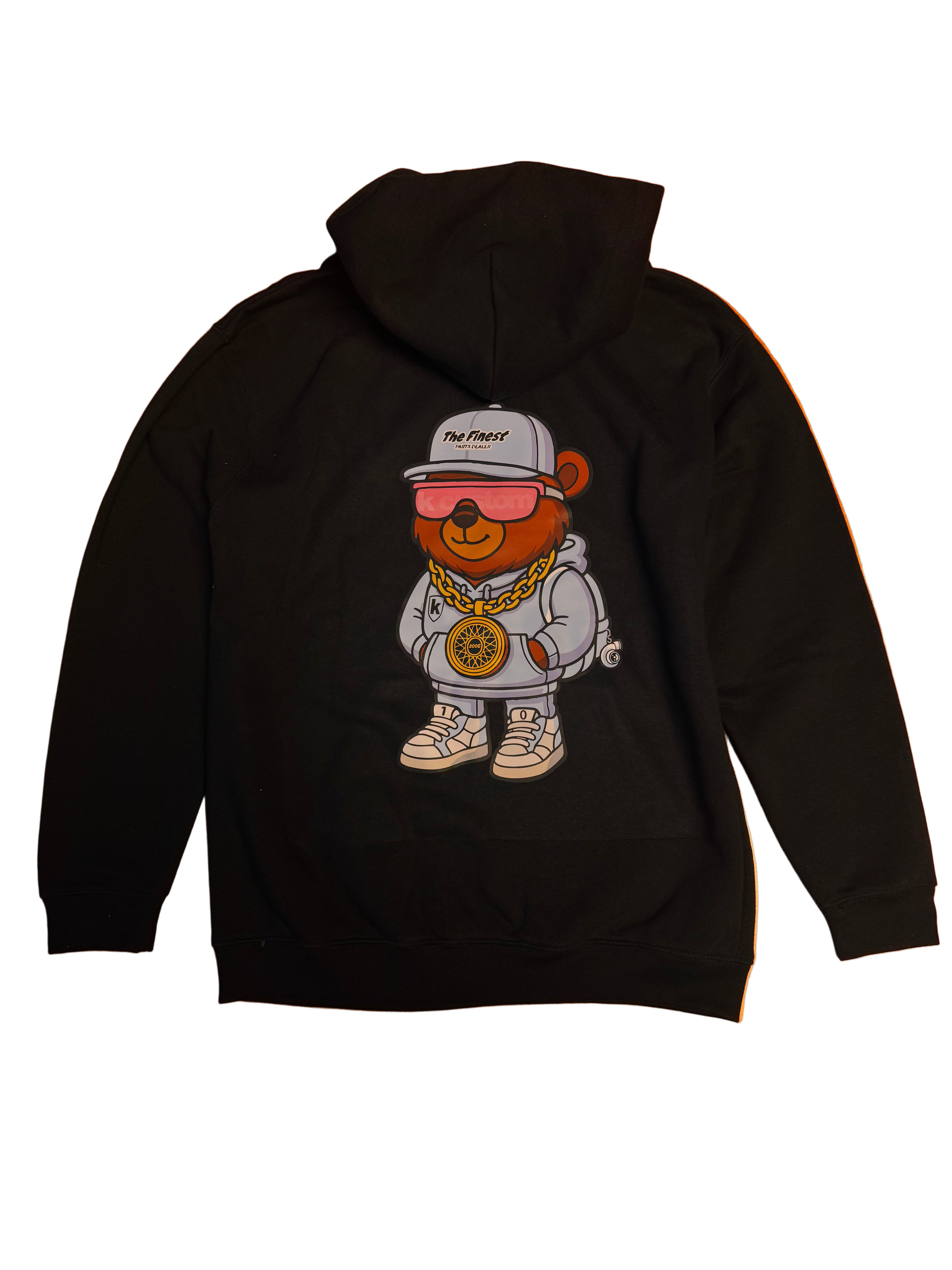 Kapuzenpullover - schwarz  "Wheelbär" BIG BACK PRINT