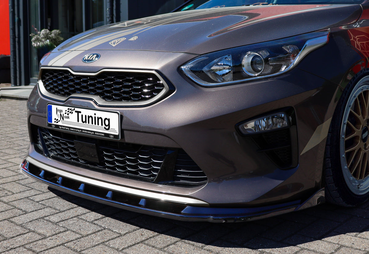 Kia Ceed CD Frontspoilerlippe mit Wing, Ingo Noak Tuning, aus ABS-Kunststoff, für sportlichen Look und verbesserten Fahrstil