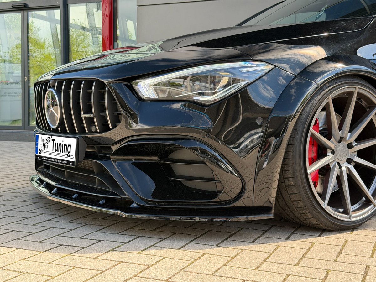 ABS Frontspoilerlippe für Mercedes CLA 35/45 AMG, Ingo Noak Tuning, aerodynamischer Frontschweller, passend für AMG Aeropaket