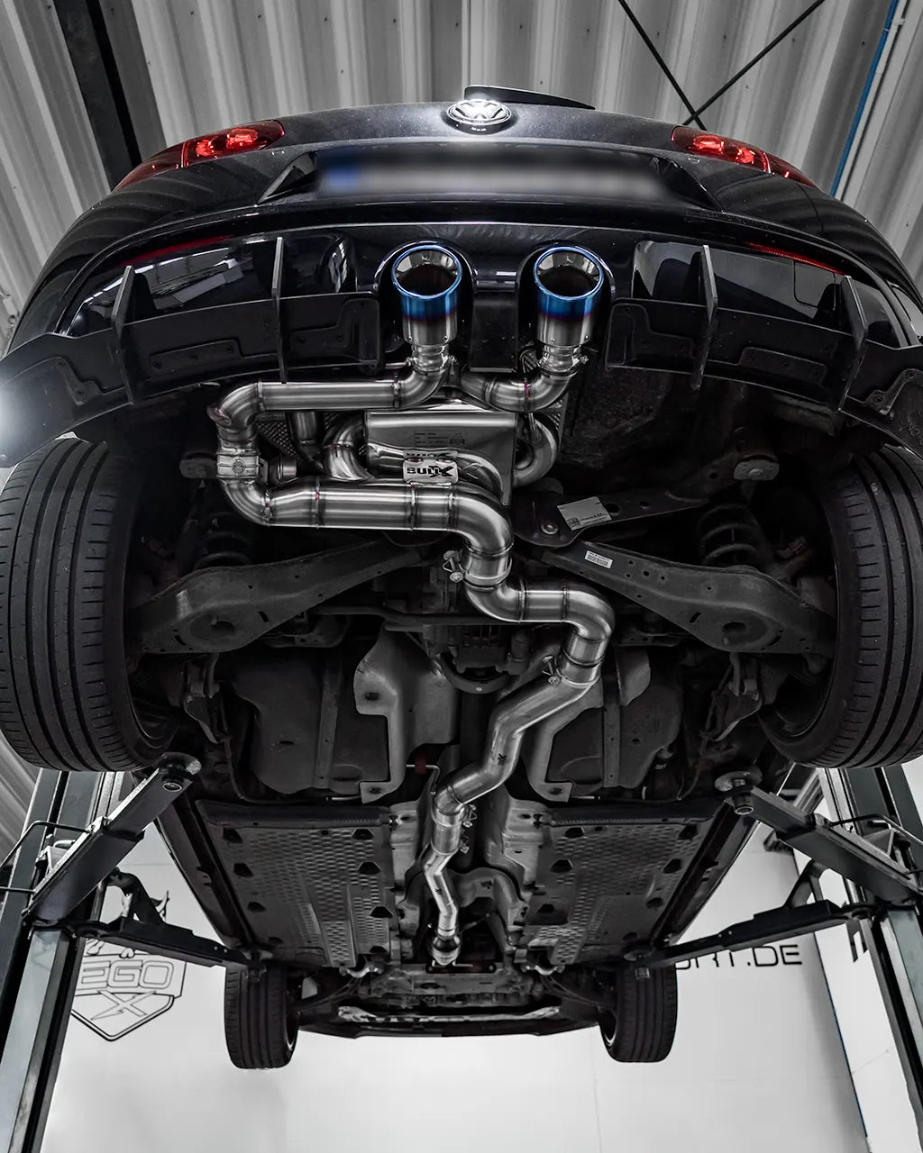 EGO-X Abgasanlage 3,5" VW Golf 5 R32, Golf 6 R (mit ECE*)