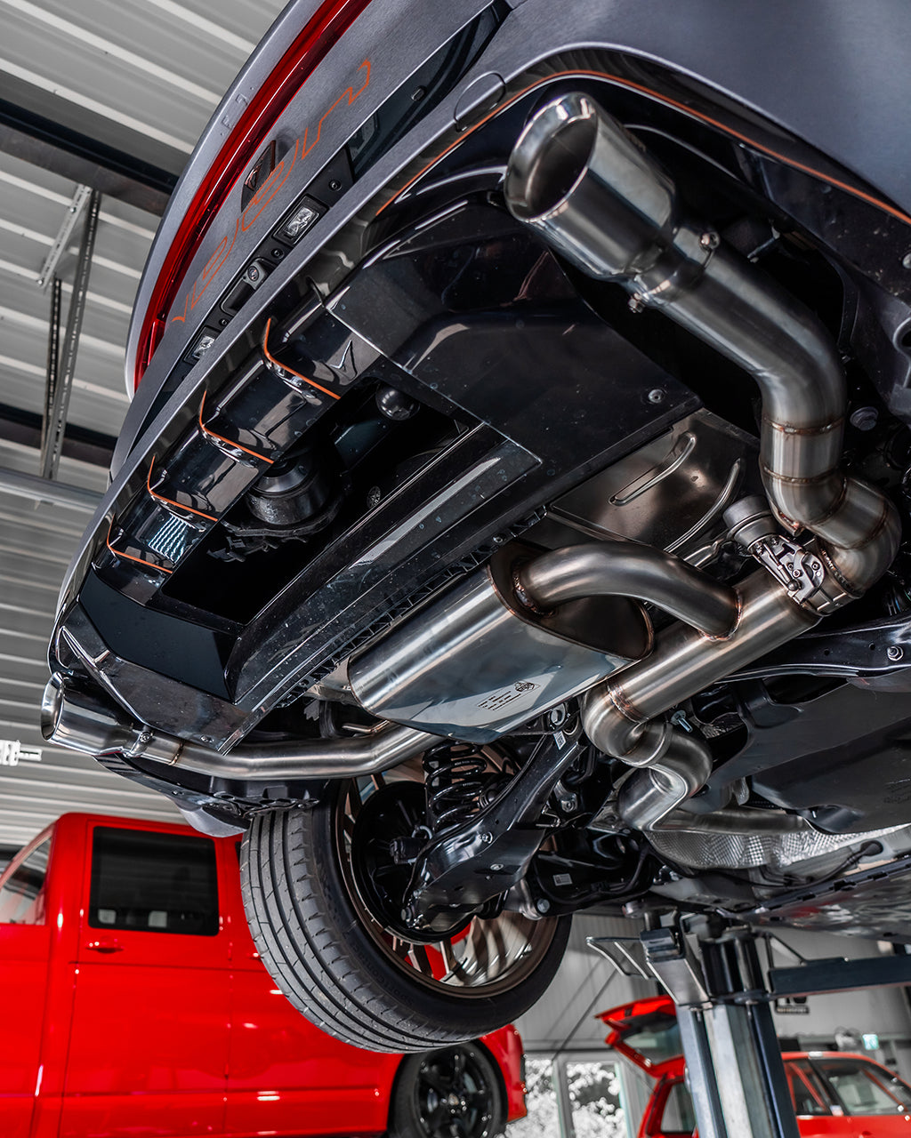 EGO-X Abgasanlage 3,5" Cupra Terramar (Motor DNPB 195KW/265PS) mit ECE