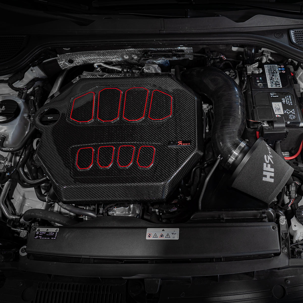 Designkit Aufkleber Carbon Motorabdeckung EA888 Gen.4 (z.B. Golf 8 GTI/CS/R, S3 8Y, Formentor)