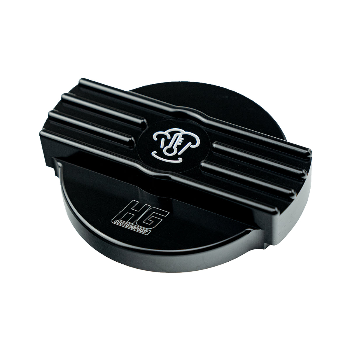 Kühlwasserdeckel Cover schwarz HG-Motorsport Logo PQ35/ MQB (z.B. Golf 5/6/7)