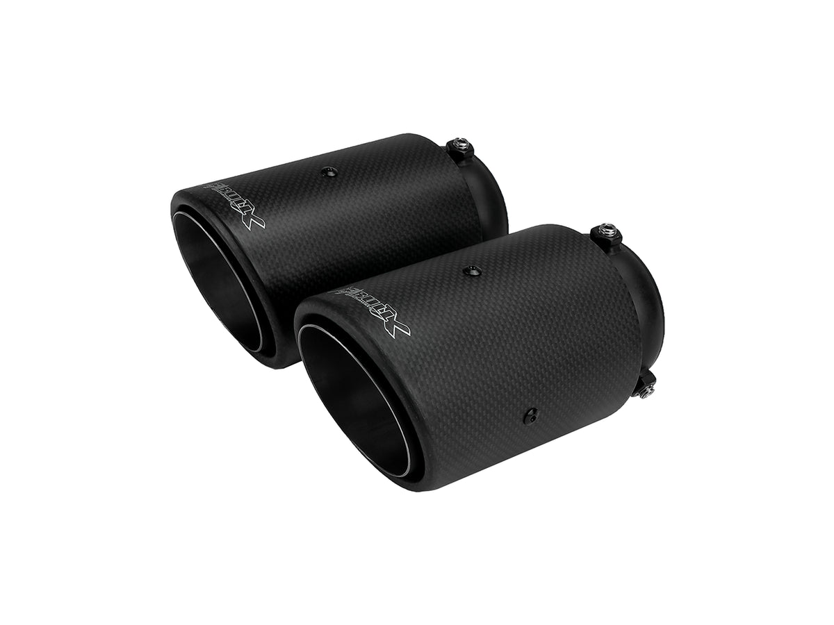 Bull-X Endrohrset: Typ 6 Carbon 2x101mm (A:64mm) für Seat Leon Cupra
