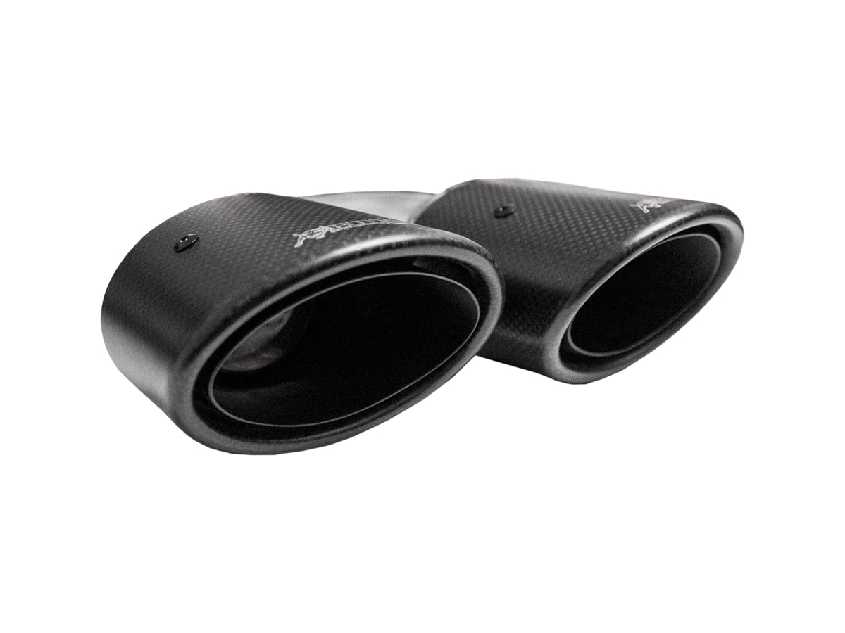Bull-X Endrohrset Y-Style: Typ 14 Carbon oval versetzt 2x225x70