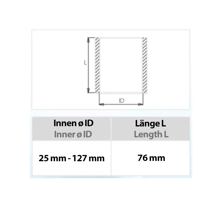 Silikon Verbinder (25mm - 57mm Innendurchmesser)