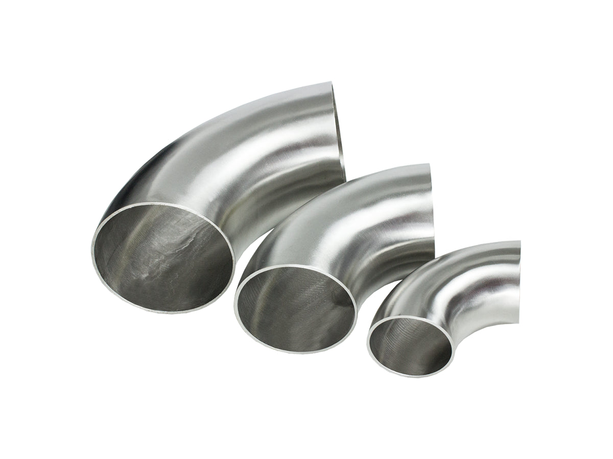 Edelstahlbogen 90°C (kurz) 2mm Wandstärke