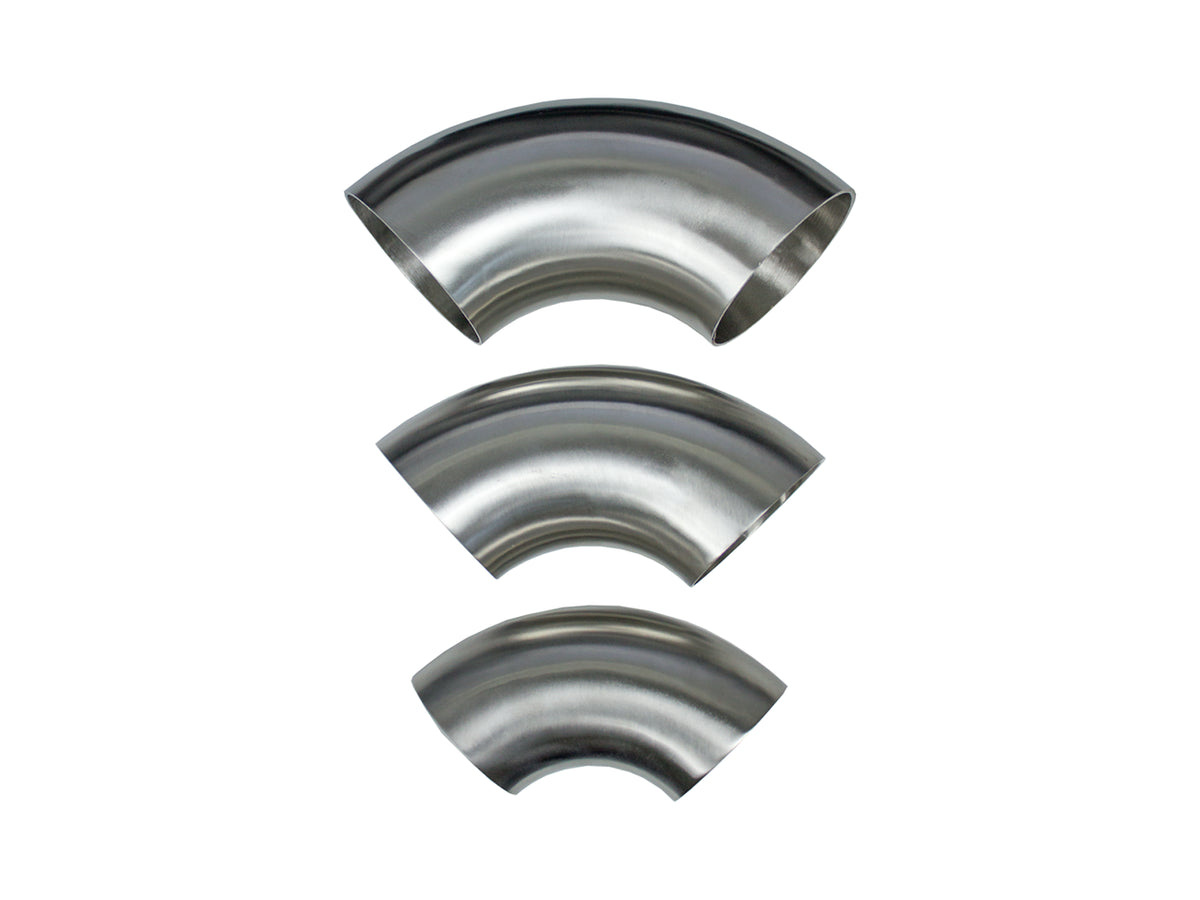Edelstahlbogen 90°C (kurz) 2mm Wandstärke