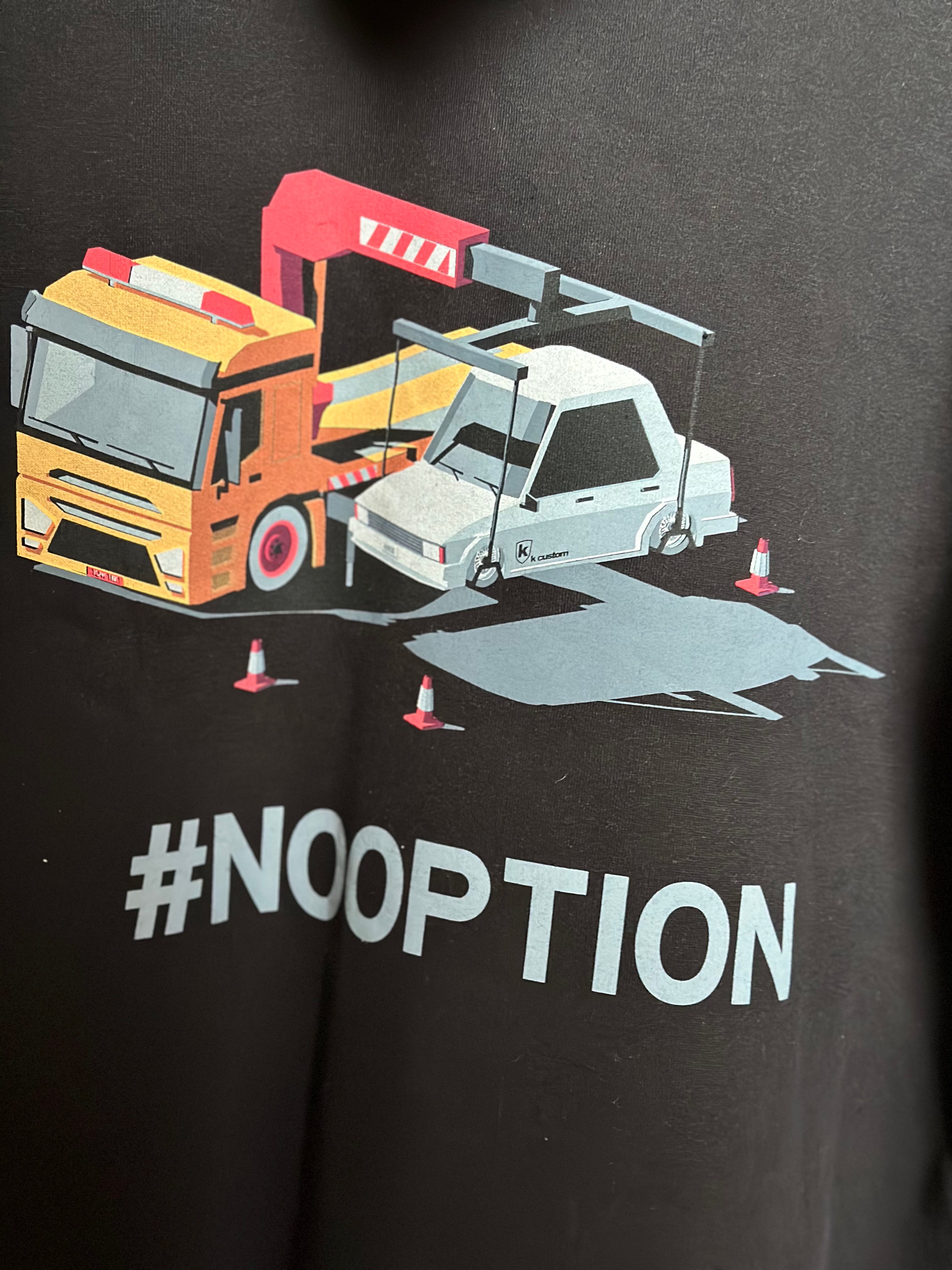 #NOOPTION Hoodie " - Hoodie black mit Print